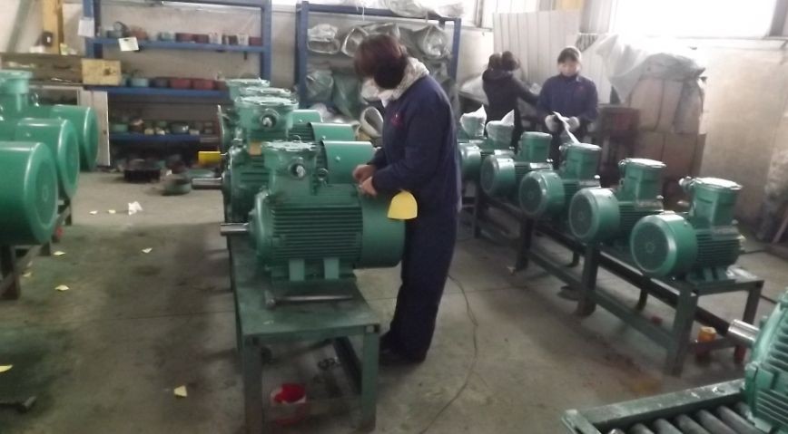 河北防爆电机生产厂家生产场景图